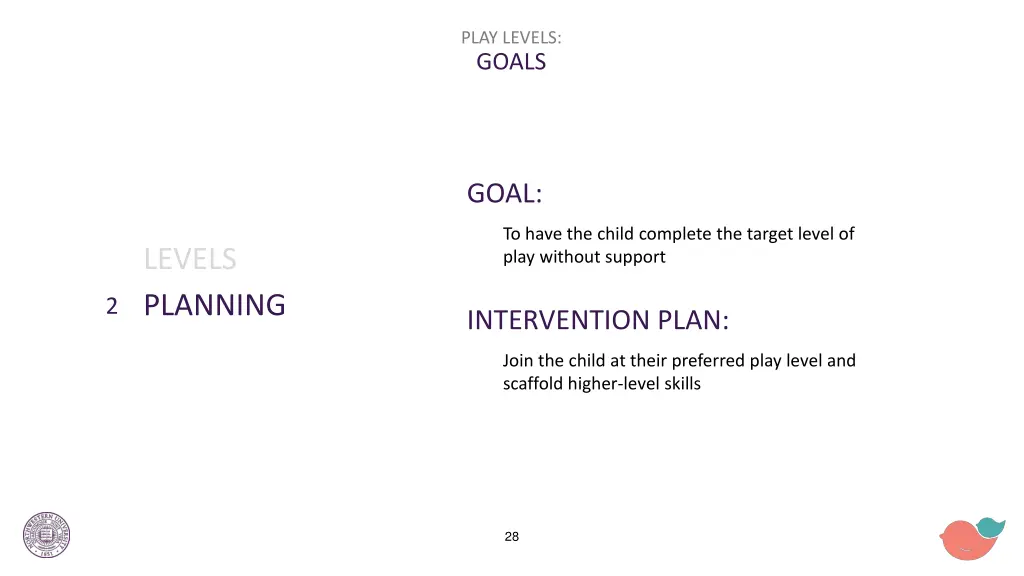 play levels goals 1