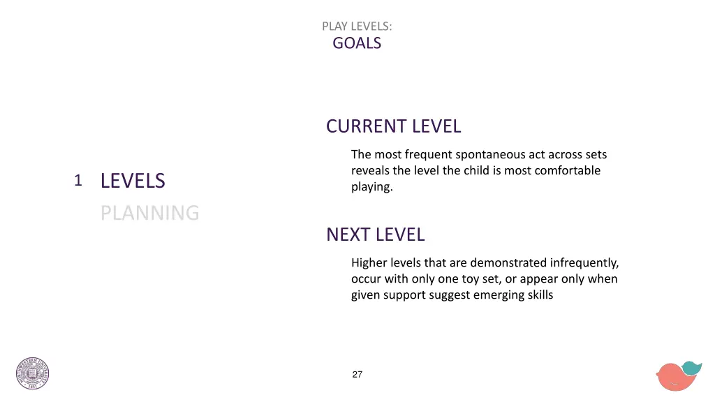 play levels goals
