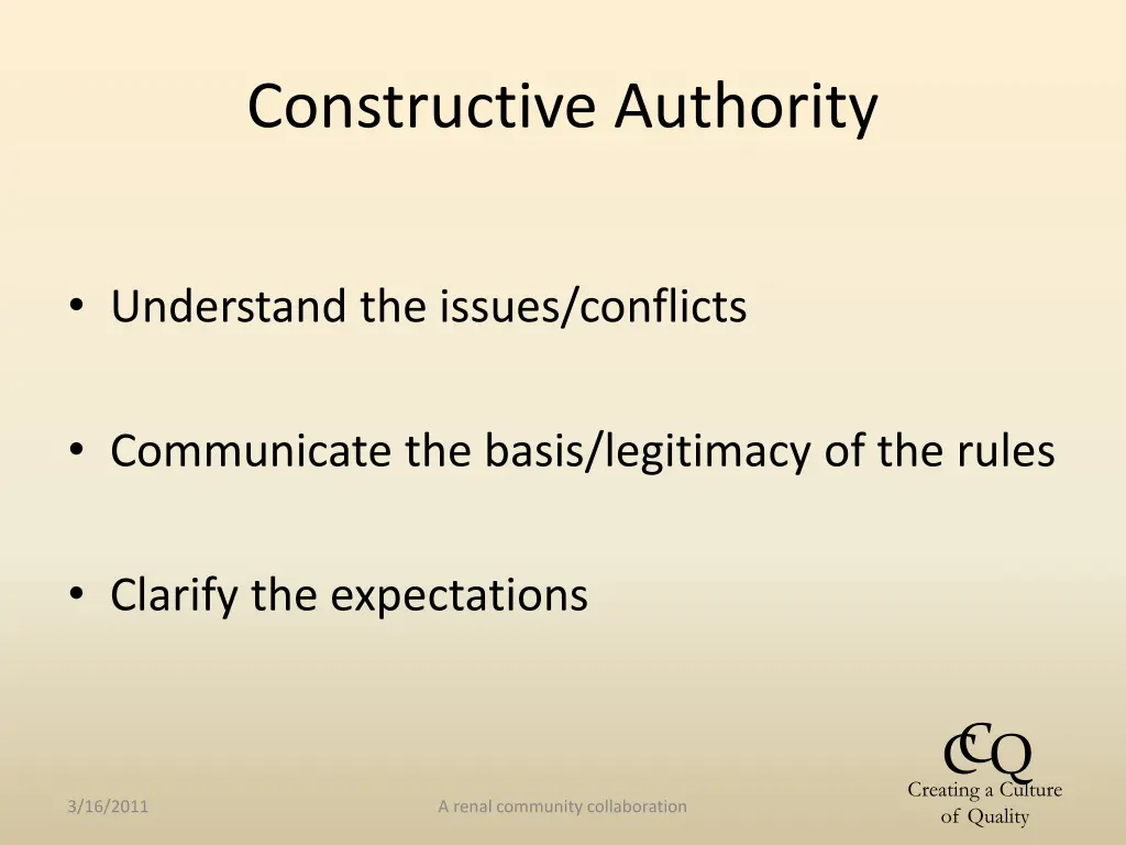 constructive authority
