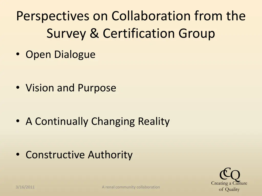 perspectives on collaboration from the survey