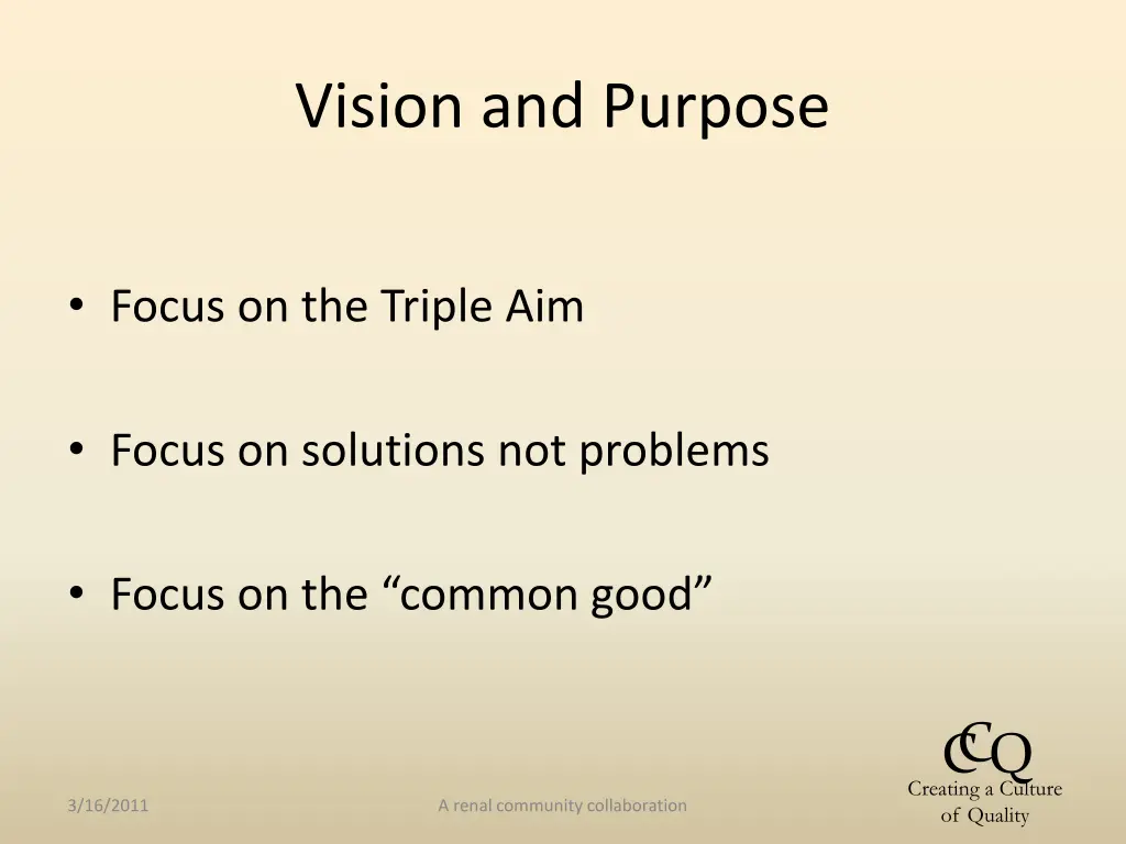 vision and purpose