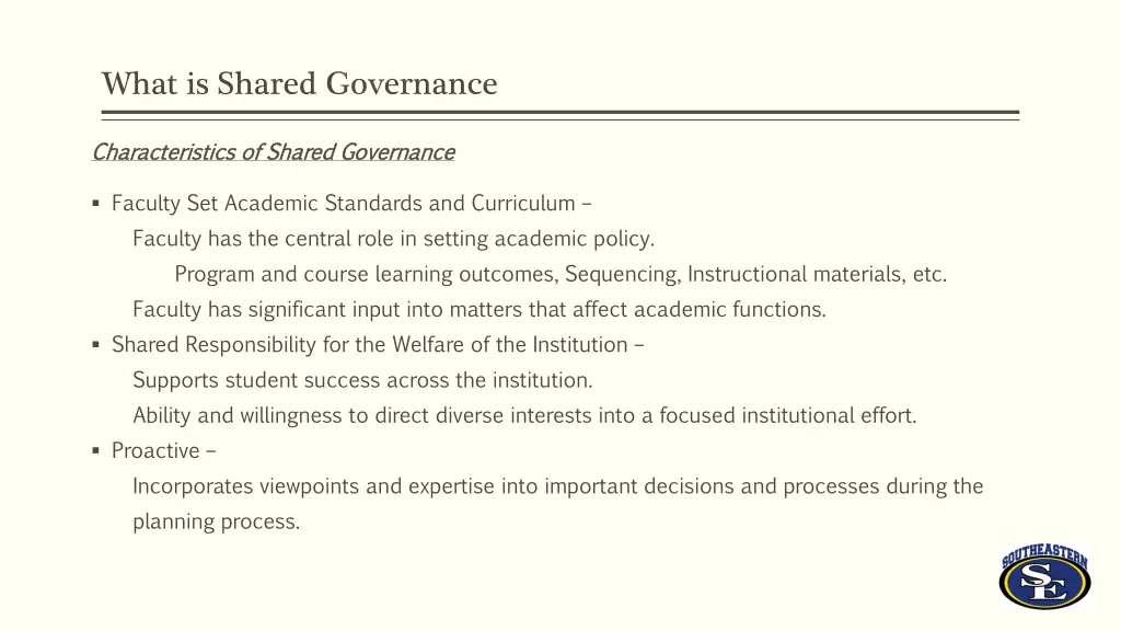 what is shared governance 1