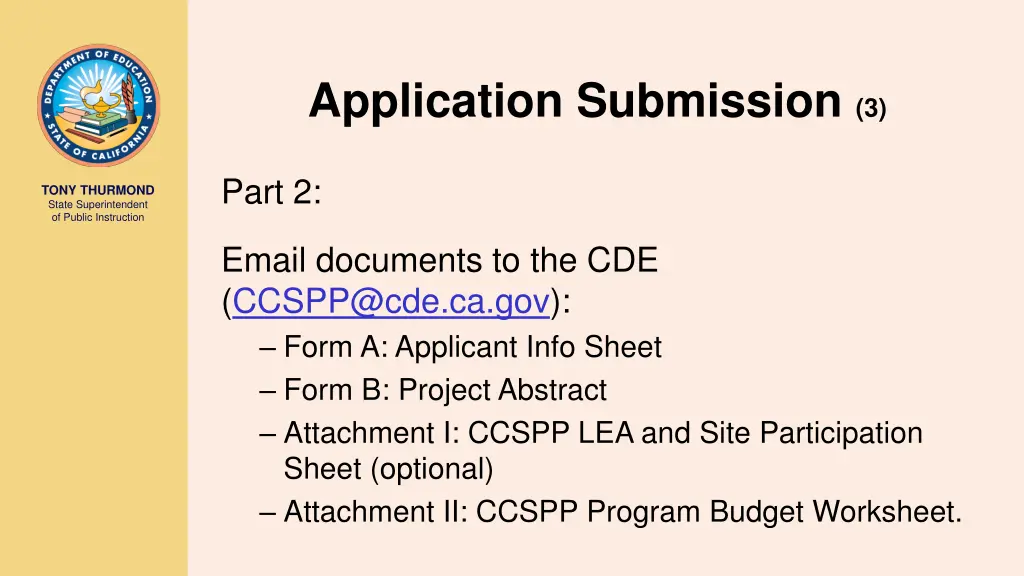 application submission 3