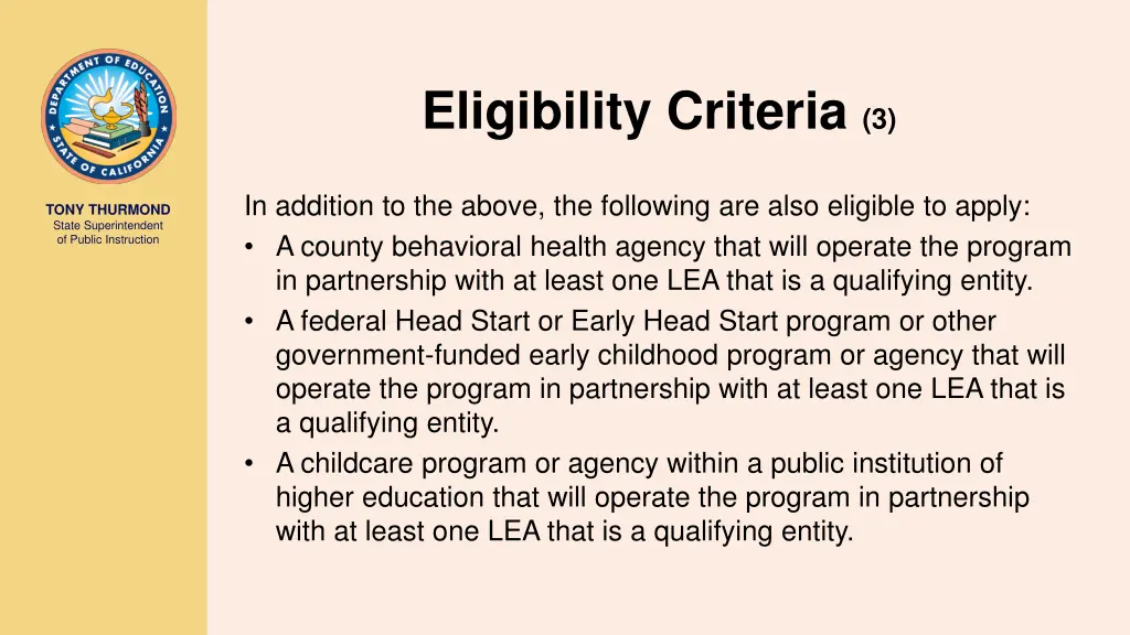 eligibility criteria 3