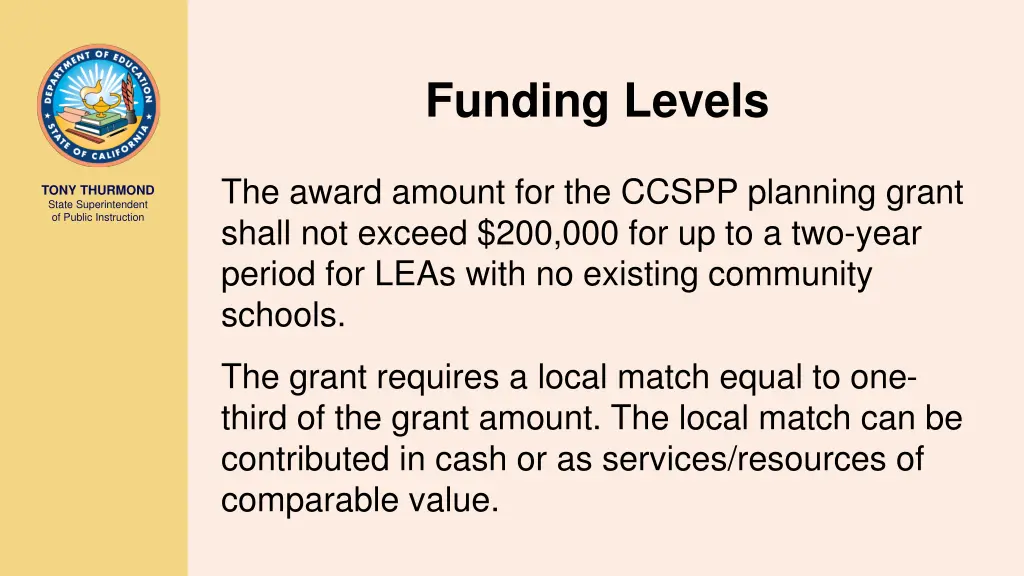 funding levels