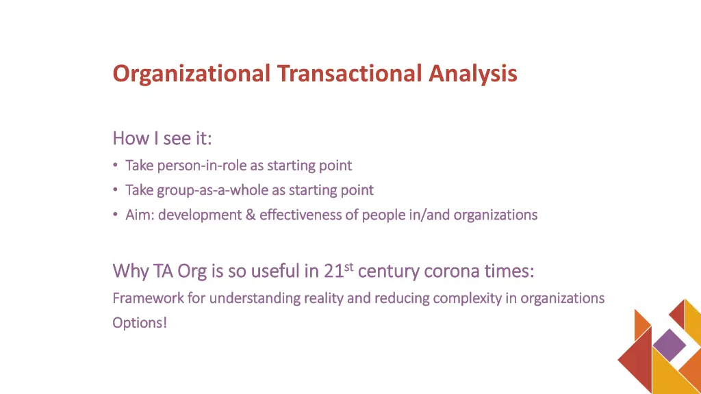 organizational transactional analysis 1