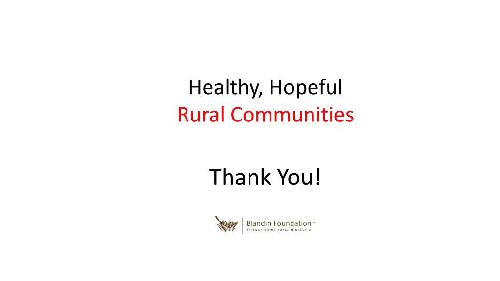 healthy hopeful rural communities