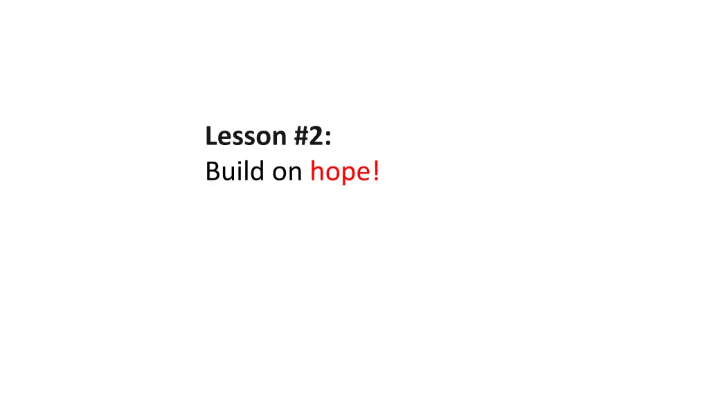 lesson 2 build on hope