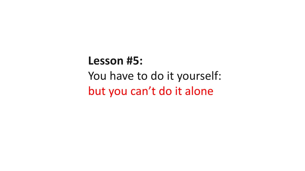 lesson 5 you have to do it yourself