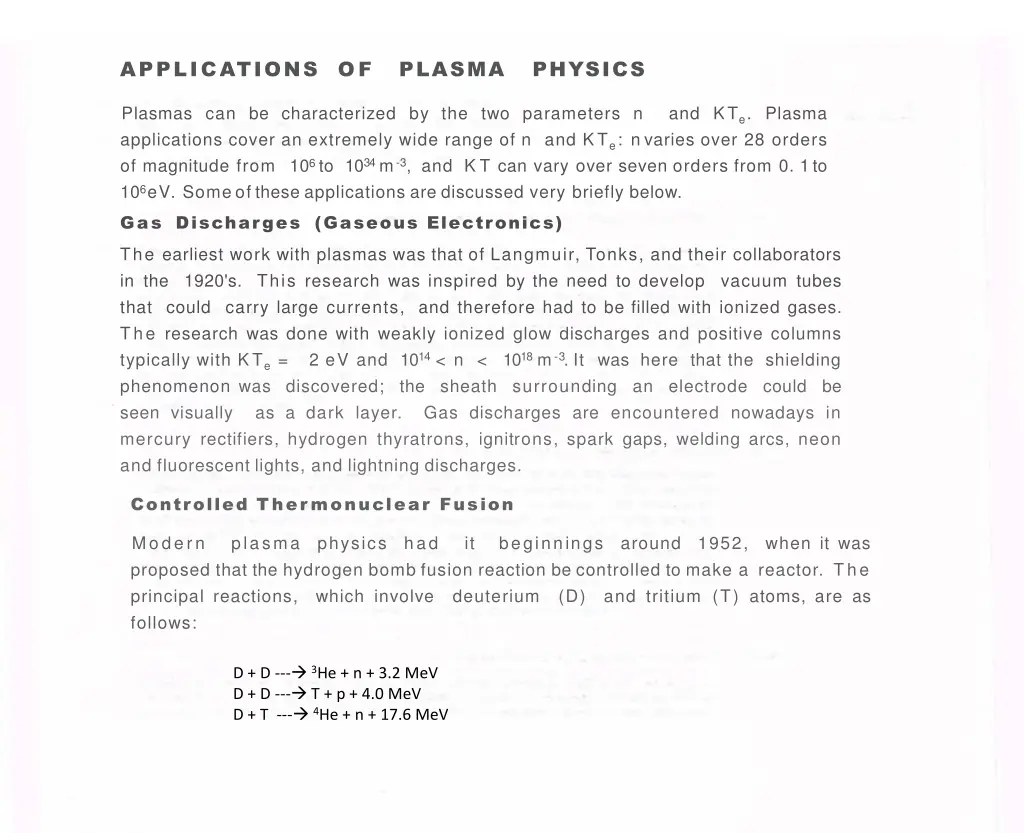applications of plasma physics