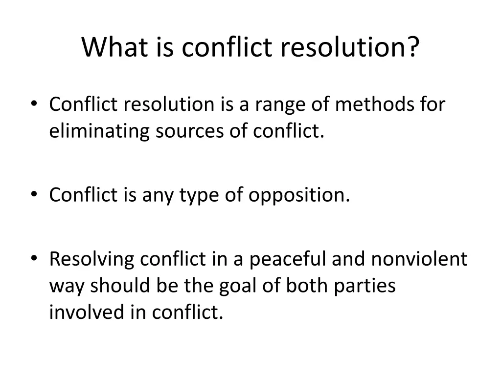 what is conflict resolution