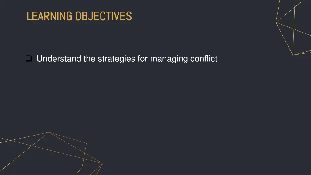 learning objectives learning objectives