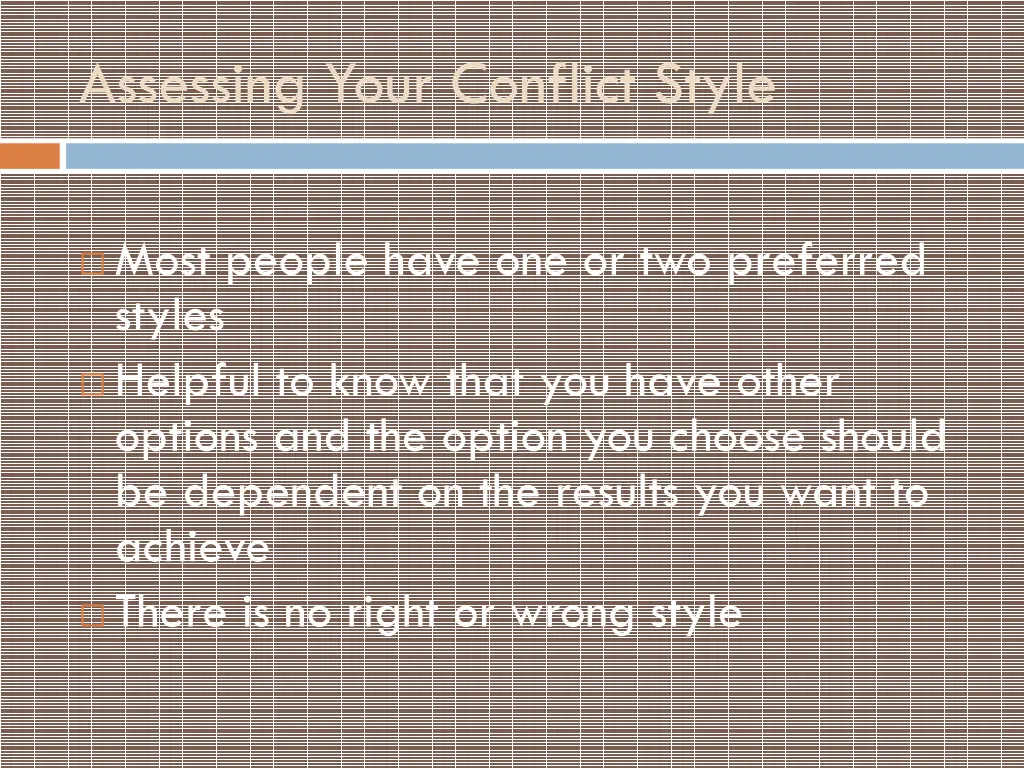 assessing your conflict style