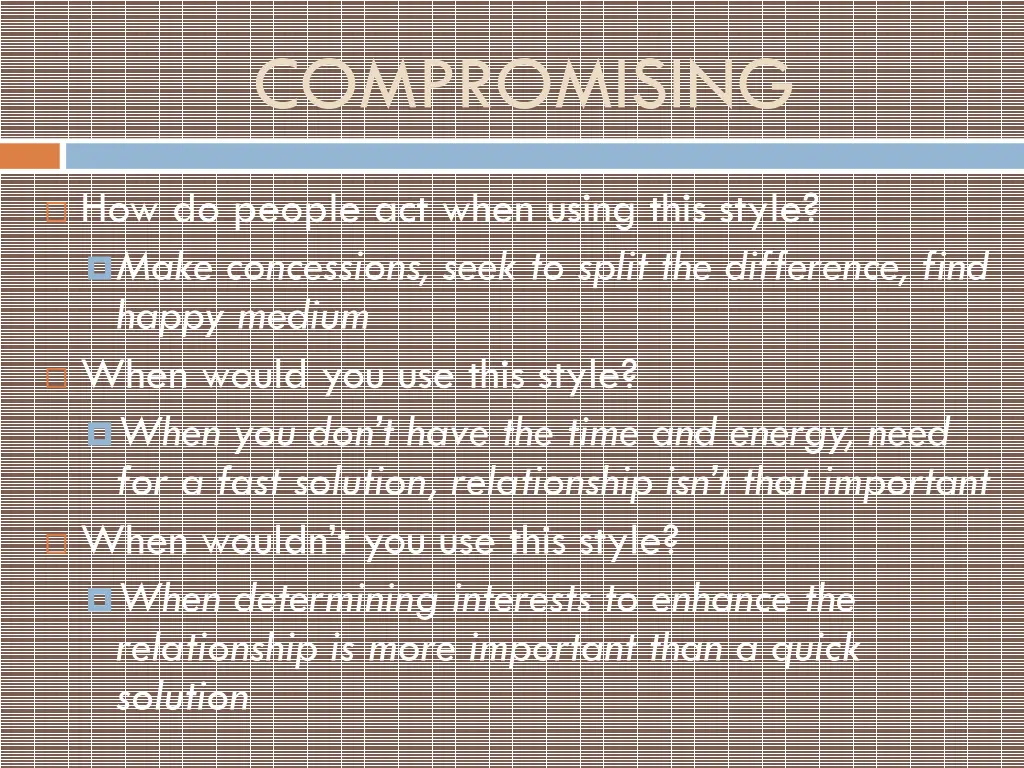 compromising