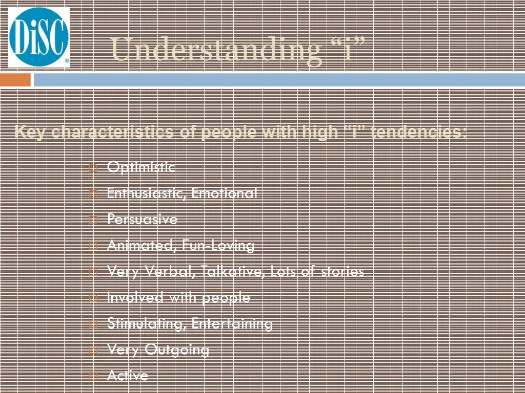 understanding i