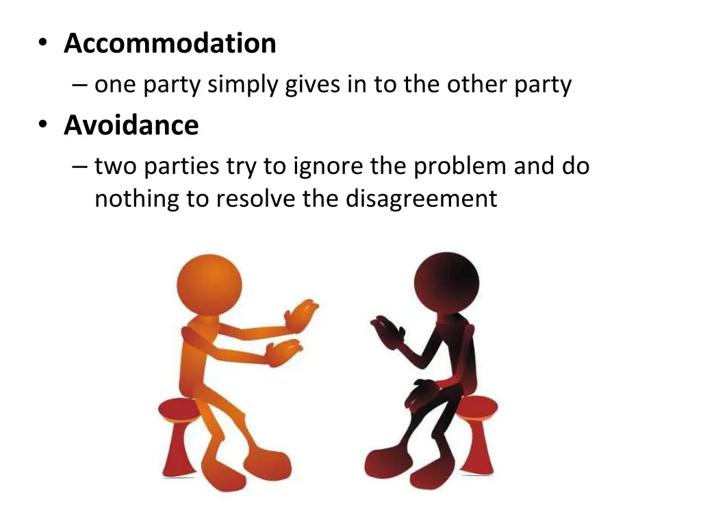 accommodation one party simply gives