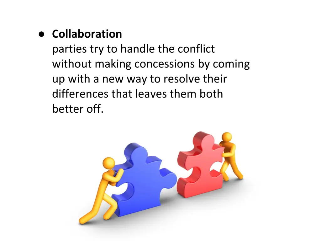 collaboration parties try to handle the conflict