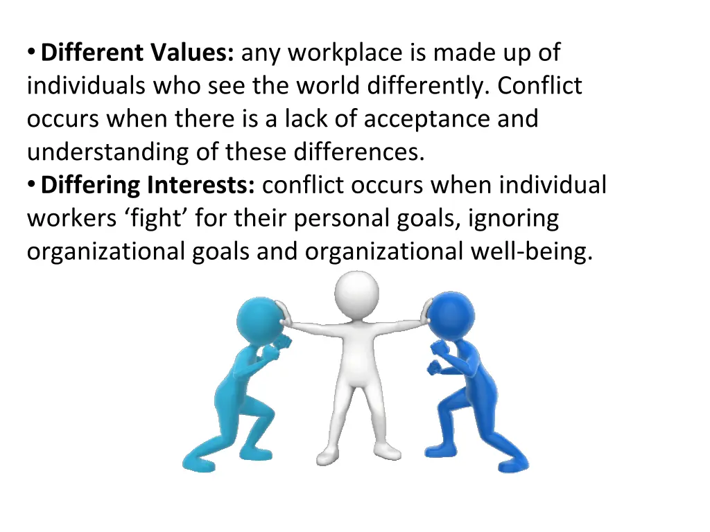 different values any workplace is made