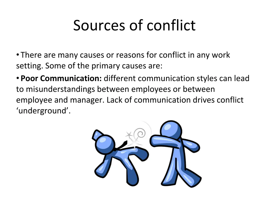 sources of conflict