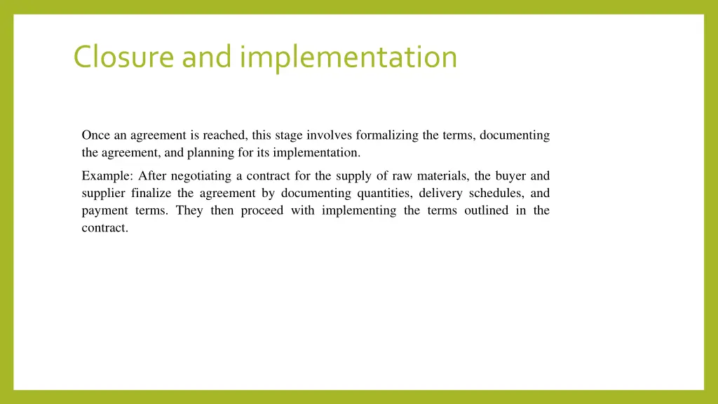 closure and implementation