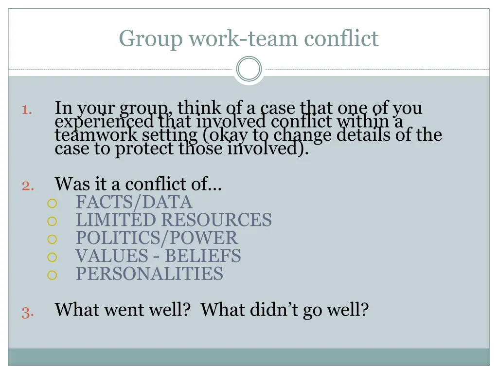group work team conflict