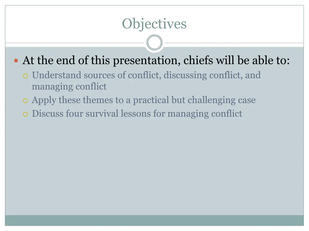 objectives