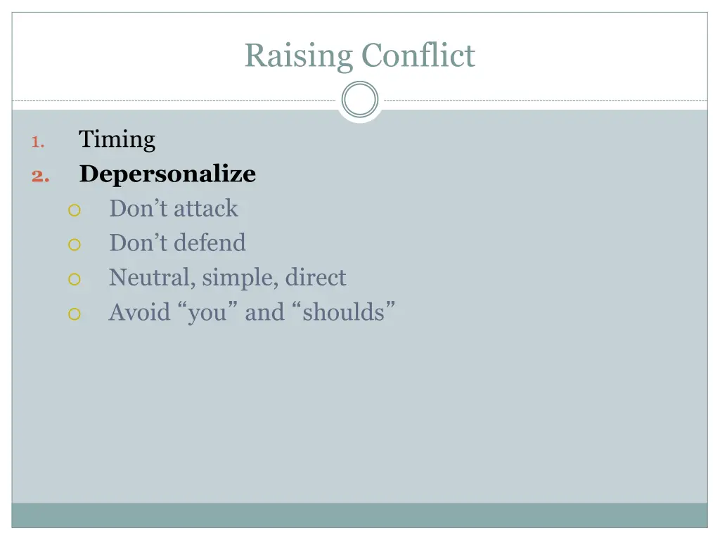 raising conflict 1