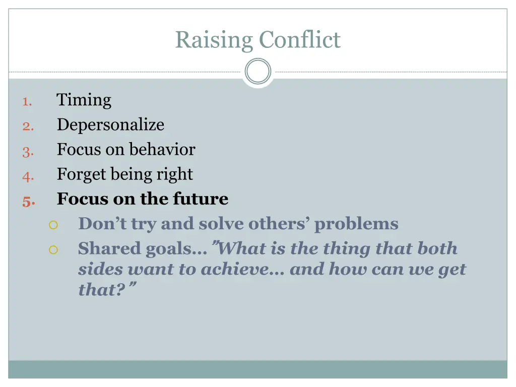 raising conflict 4