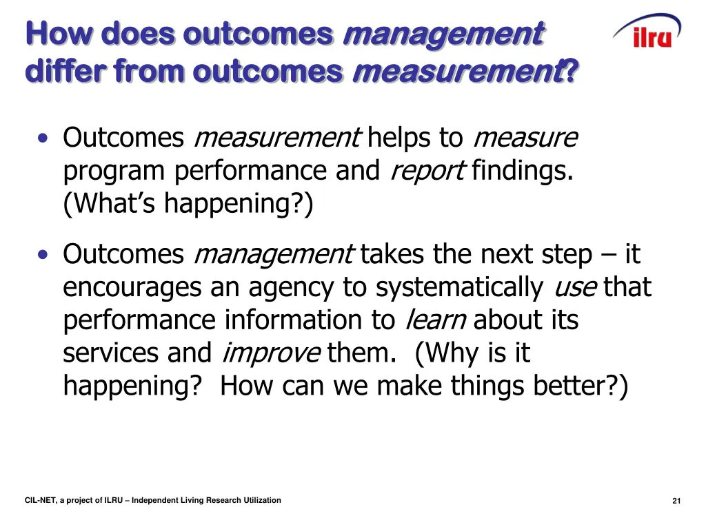 how does outcomes how does outcomes management