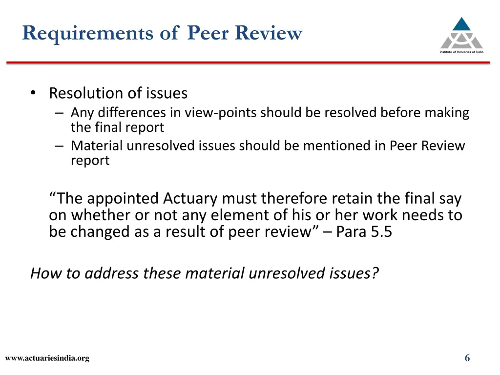 requirements of peer review 1