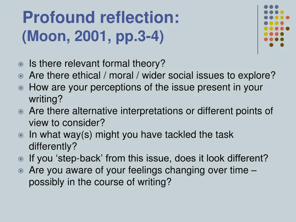 profound reflection moon 2001 pp 3 4