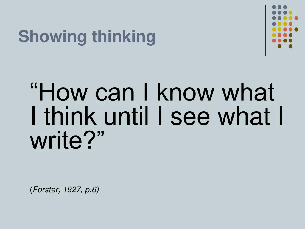 showing thinking