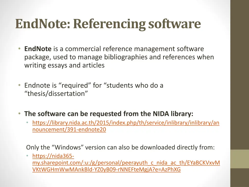 endnote referencing software