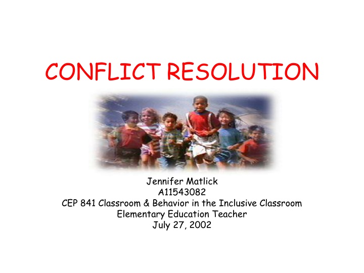 conflict resolution