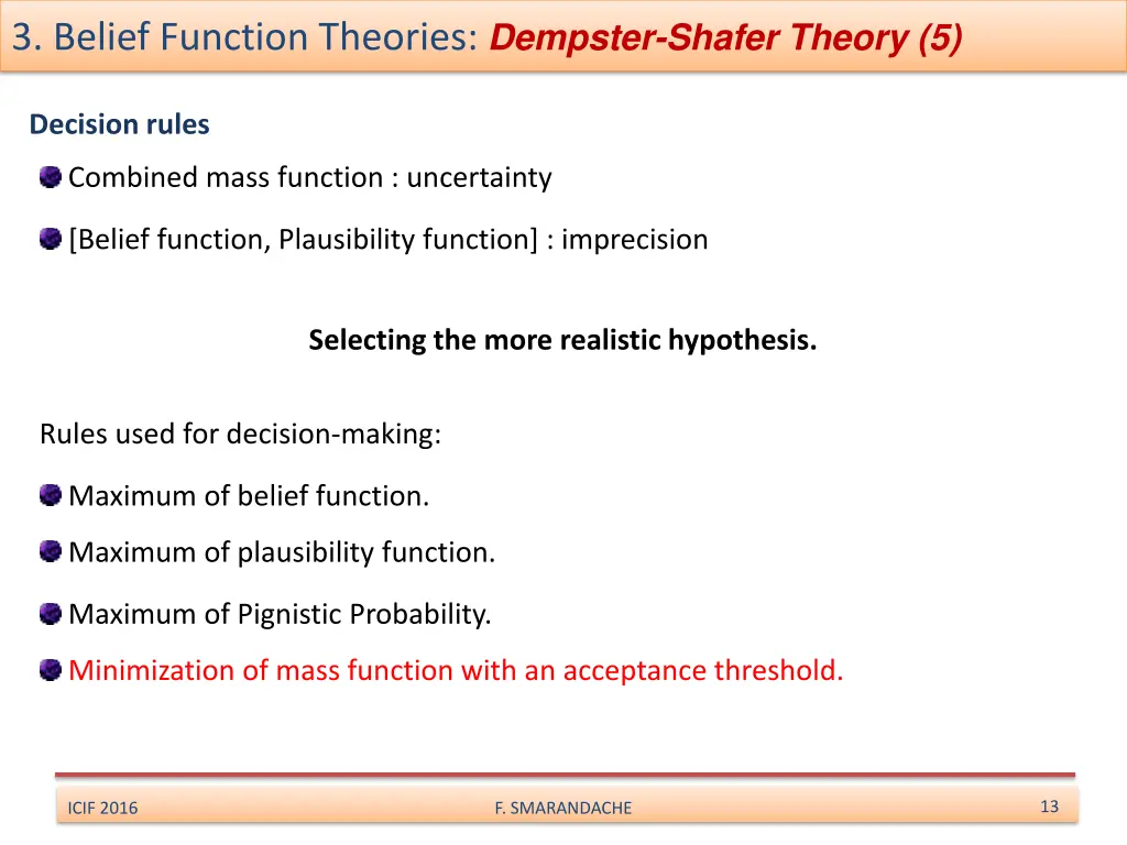3 belief function theories dempster shafer theory 4