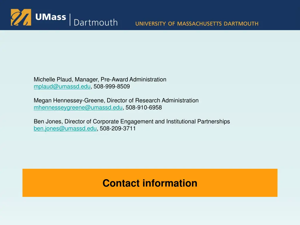 michelle plaud manager pre award administration