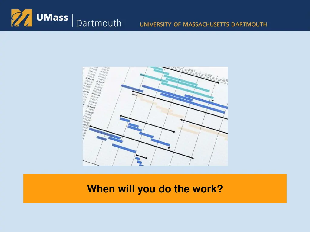 when will you do the work