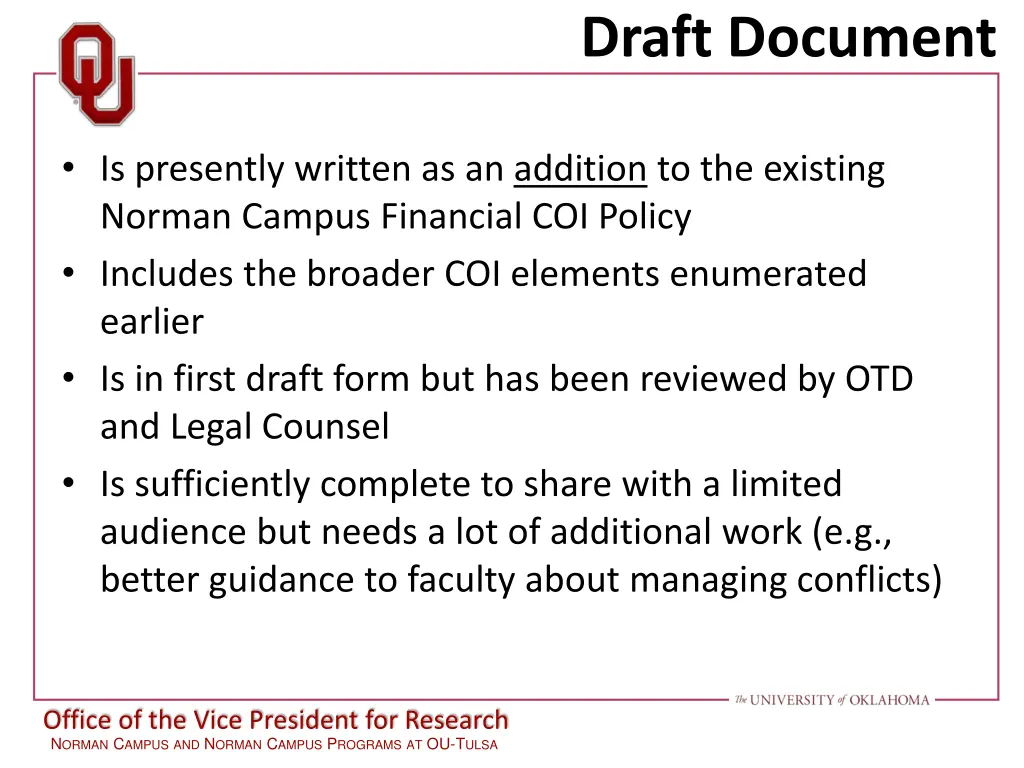 draft document