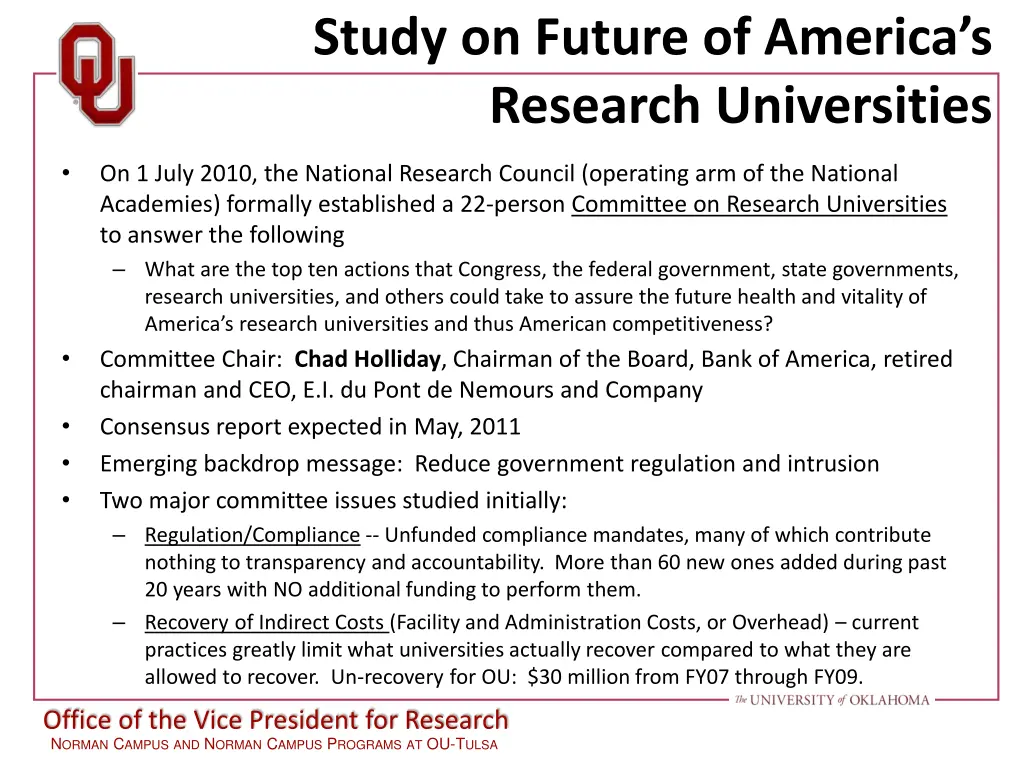 study on future of america s research universities