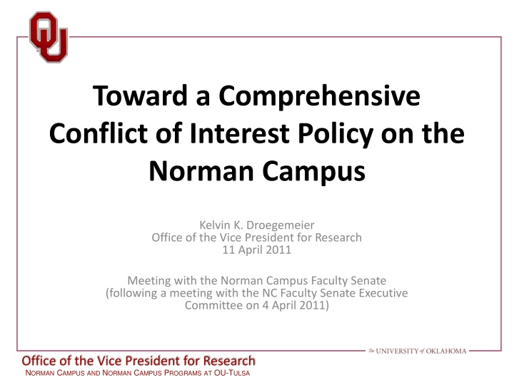 toward a comprehensive conflict of interest