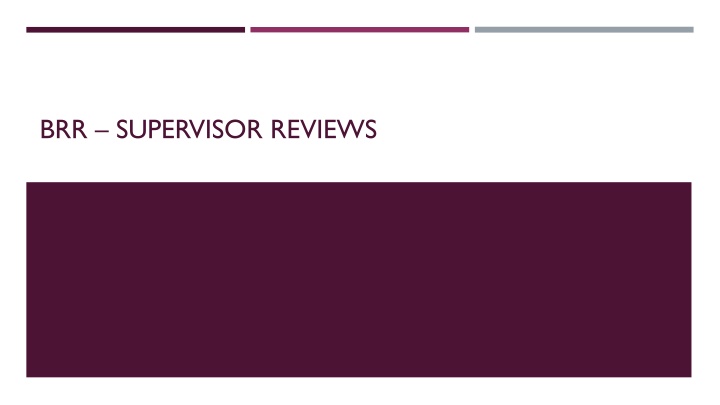 brr supervisor reviews