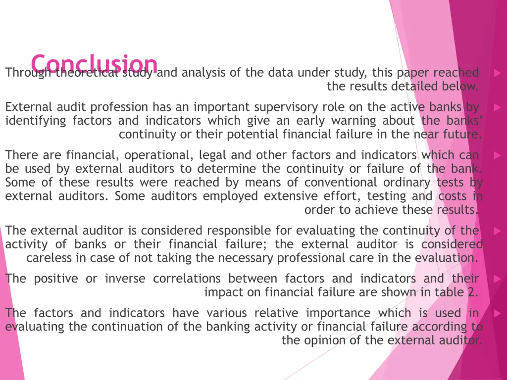 conclusion through theoretical study and analysis