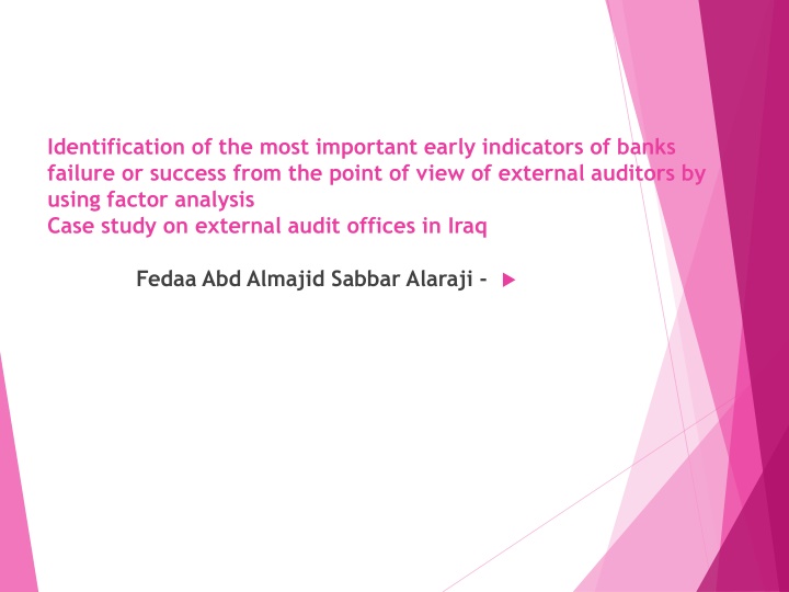 identification of the most important early