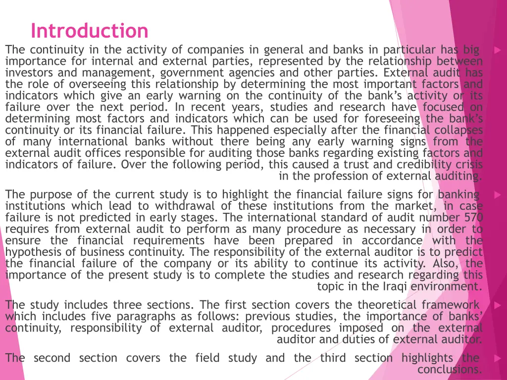 introduction the continuity in the activity