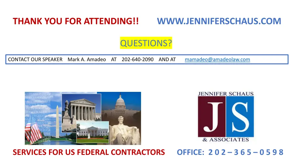 thank you for attending www jenniferschaus com