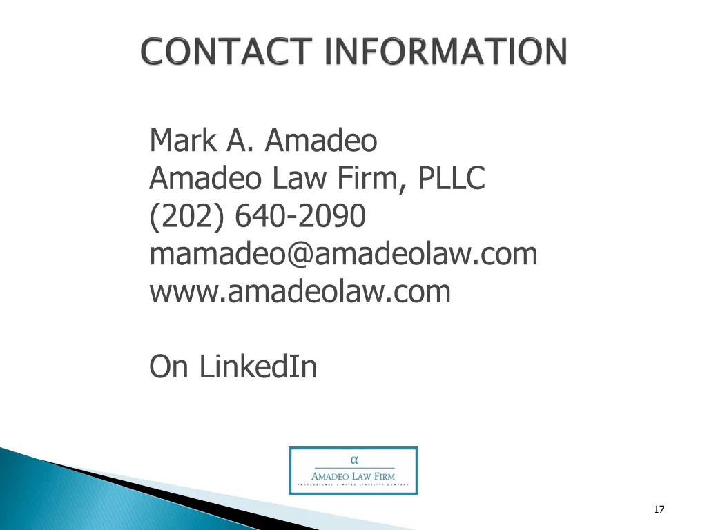 mark a amadeo amadeo law firm pllc 202 640 2090