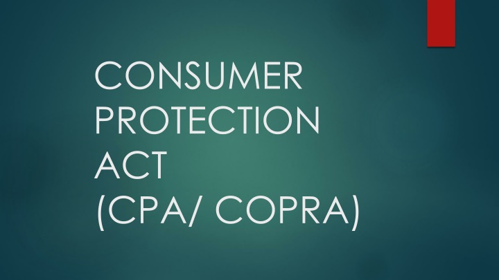 consumer protection act cpa copra
