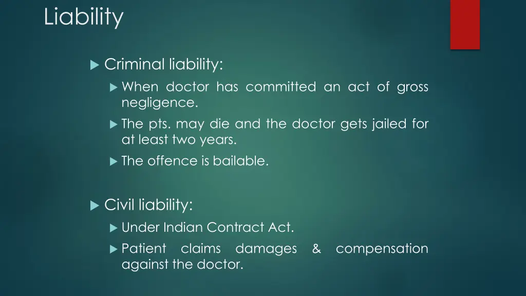 liability
