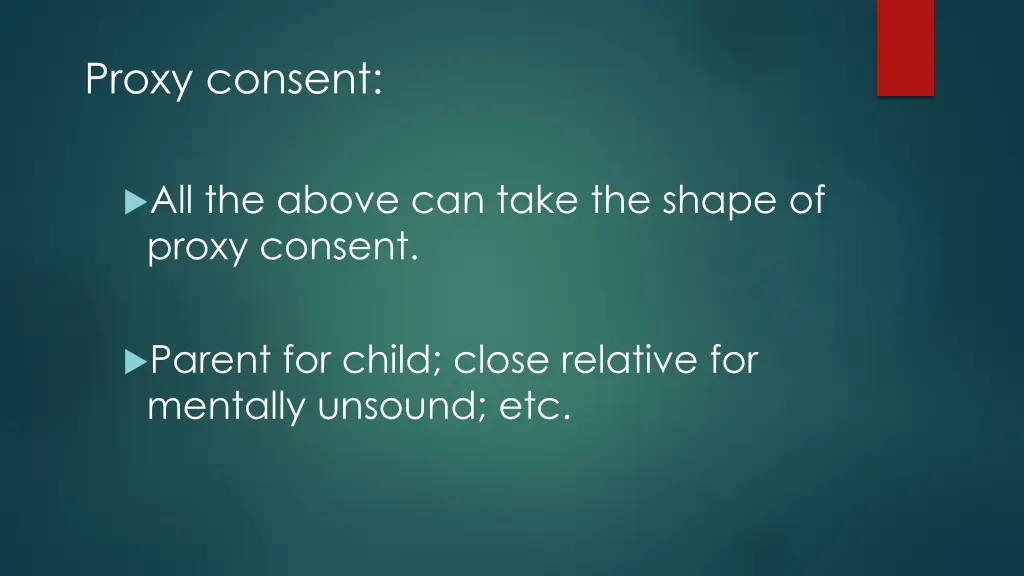 proxy consent