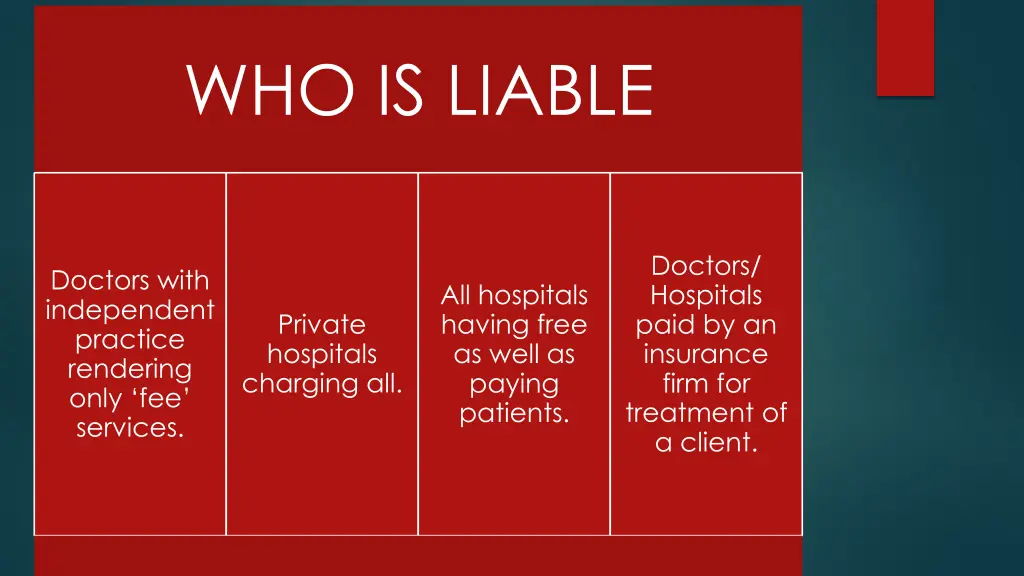 who is liable who is liable